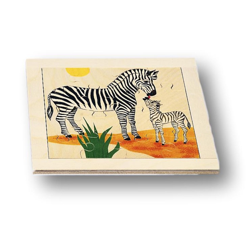Atelier Fischer Wooden Jigsaw Puzzle – Zebra (16 pcs)