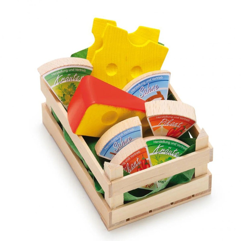 Erzi Assorted Wooden Cheeses for Pretend Play (small)