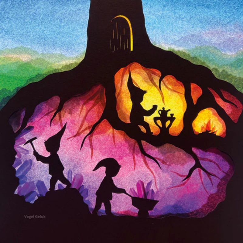 Toverlux Lamp Silhouette – Dwarfs (Vogel Geluk)