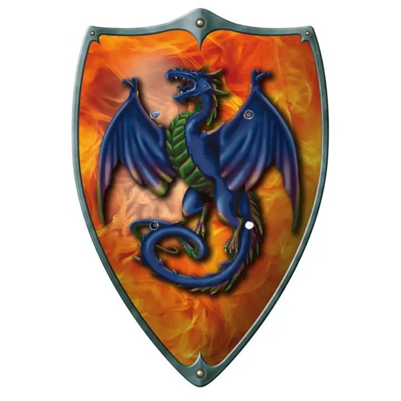 Wooden Play Buckler Shield – Fire Dragon