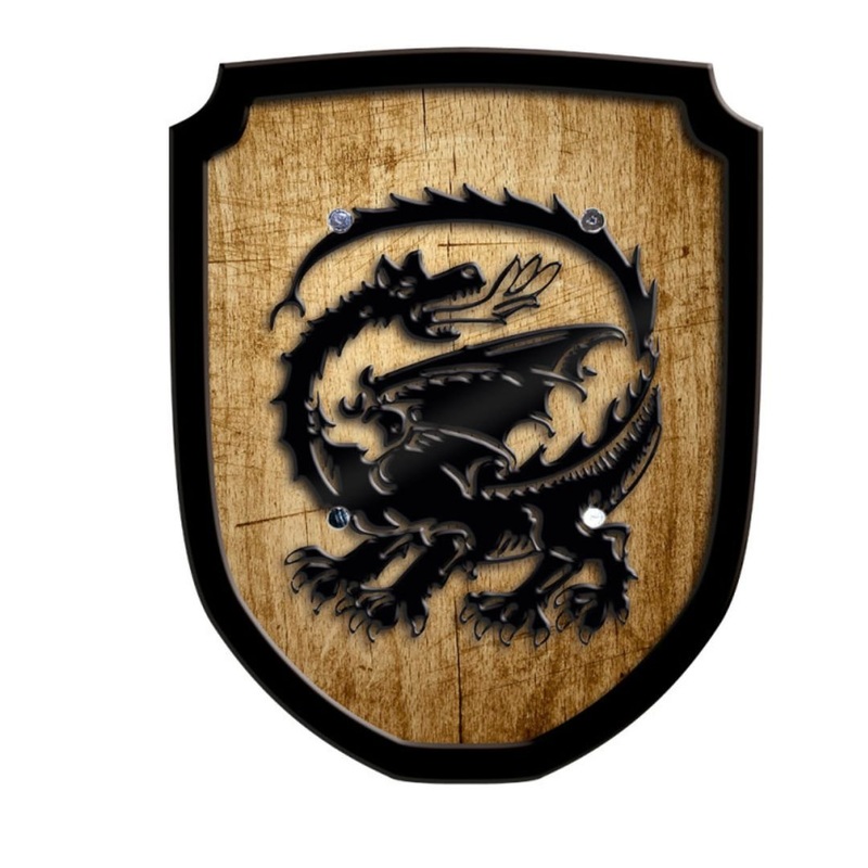 Escutcheon Wooden Play Shield – Dragon