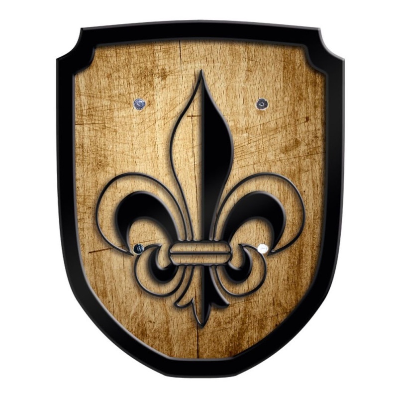 Escutcheon Wooden Play Shield – Fleur de Lis