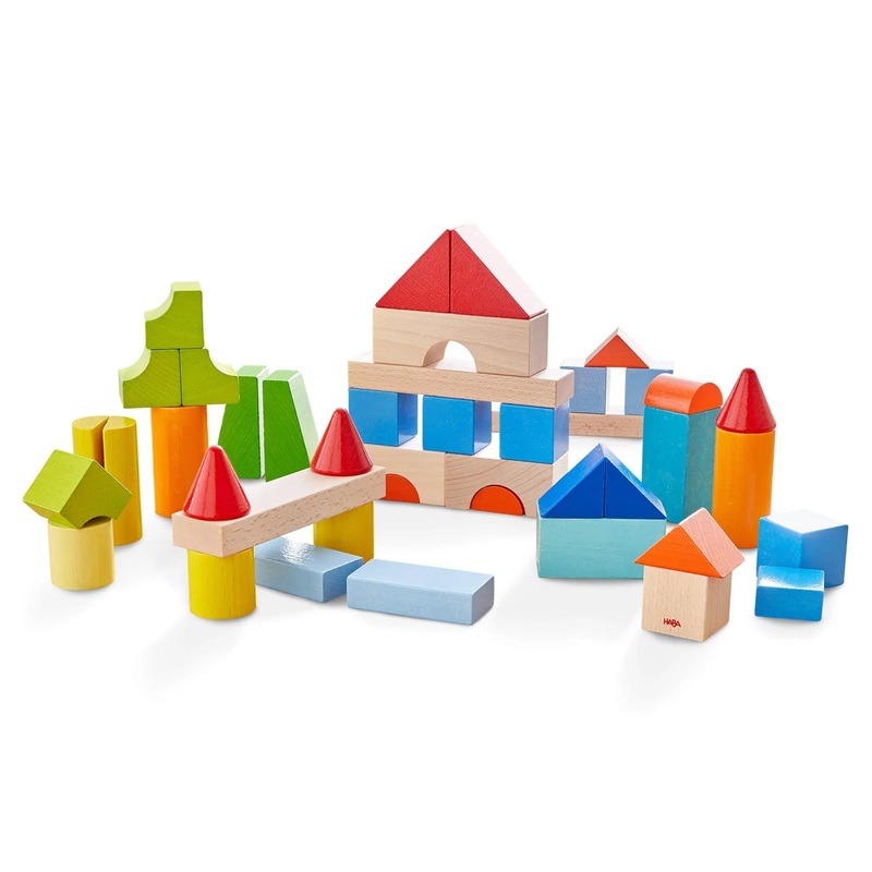 My First Colorful Wooden Haba Building Blocks – 46 pcs