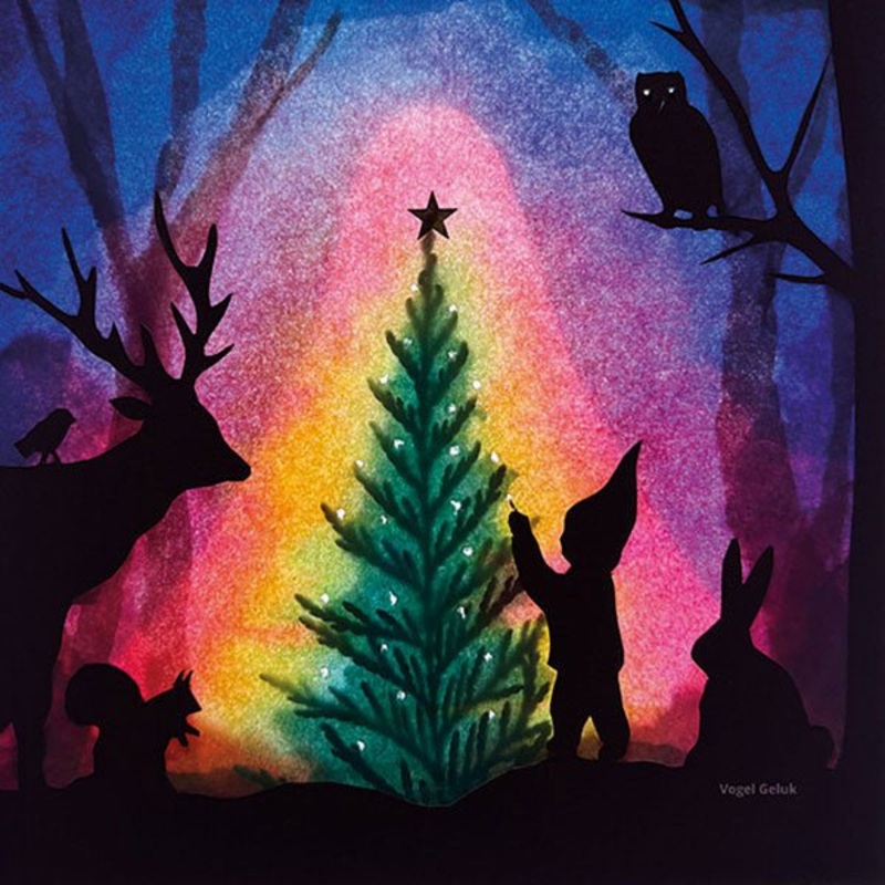 Toverlux Lamp Silhouette – Christmas Tree (Vogel Geluk)