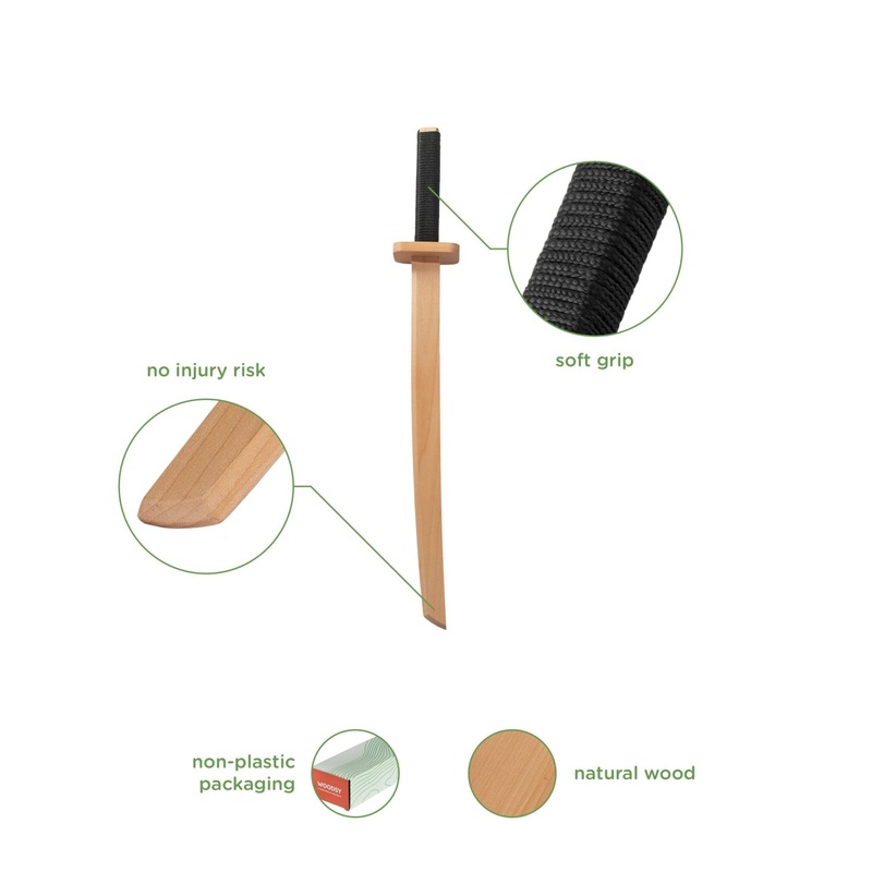 Woodsy Wooden Samurai Sword