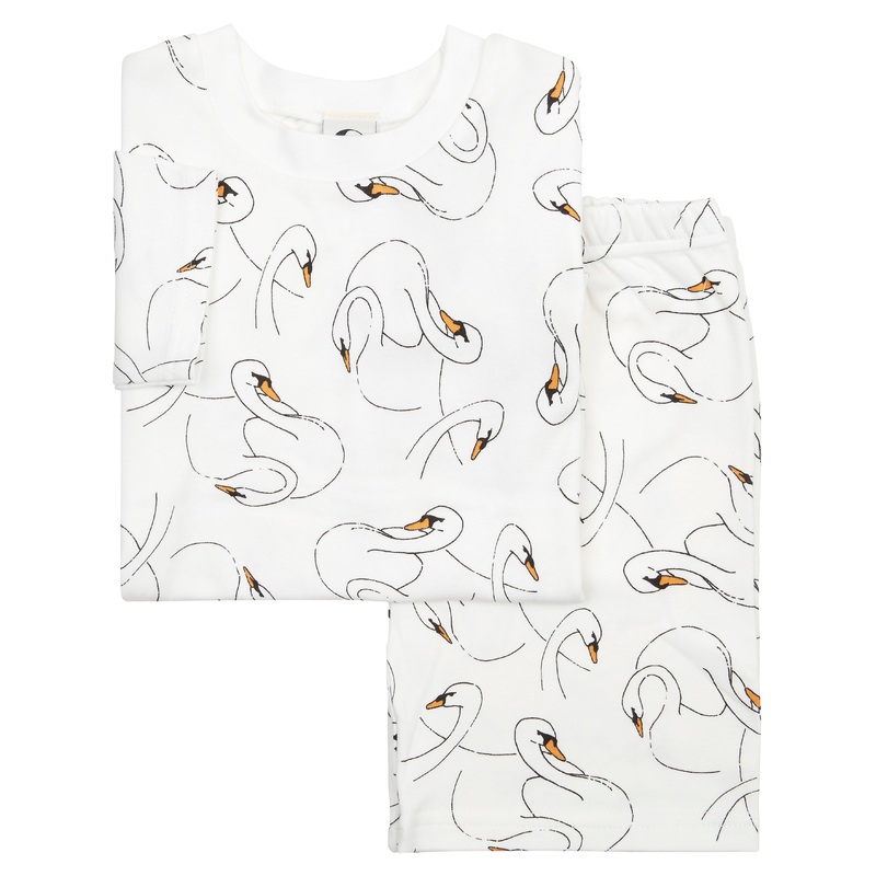 Kids Short & Tee Set | Swansy White
