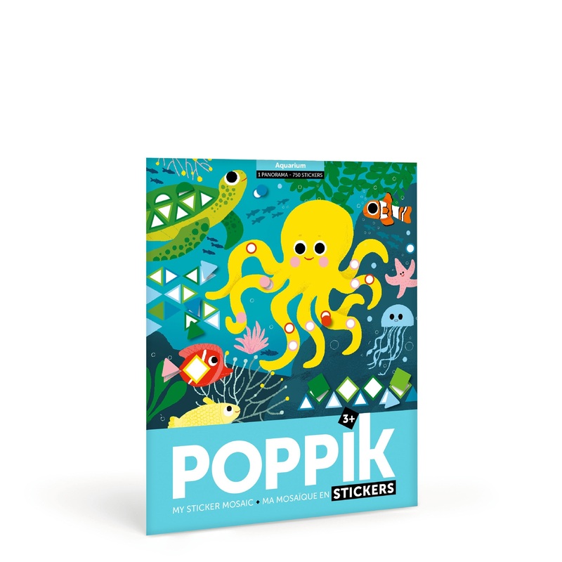 Activity Sticker Set – Aquarium with 750 Repositionable Stickers by Poppik