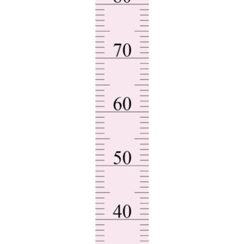 Growth Chart Wall Sticker in Pink by Tresxics