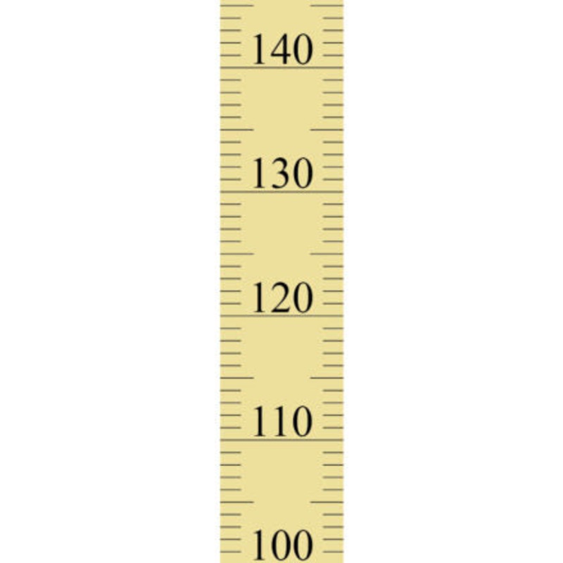 Growth Chart Wall Sticker in Yellow by Tresxics