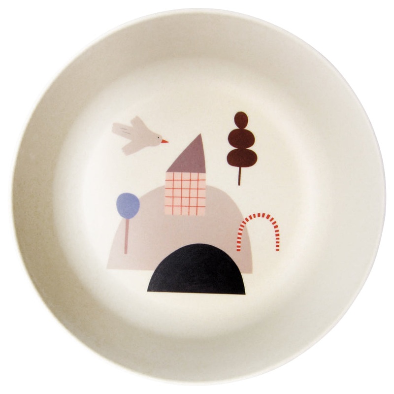 Happy Little Hills Bamboo Bowl