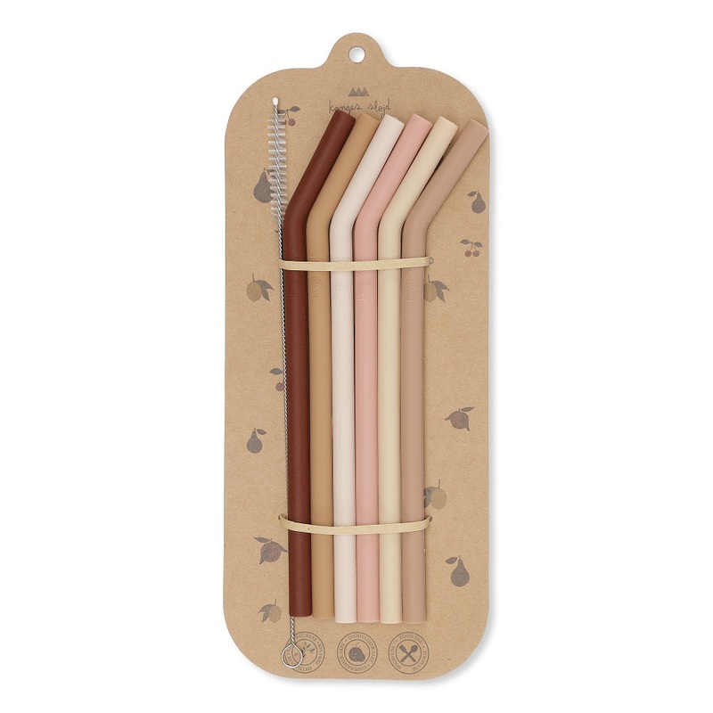 100% Silicone Straws Set (Pack of 6)
