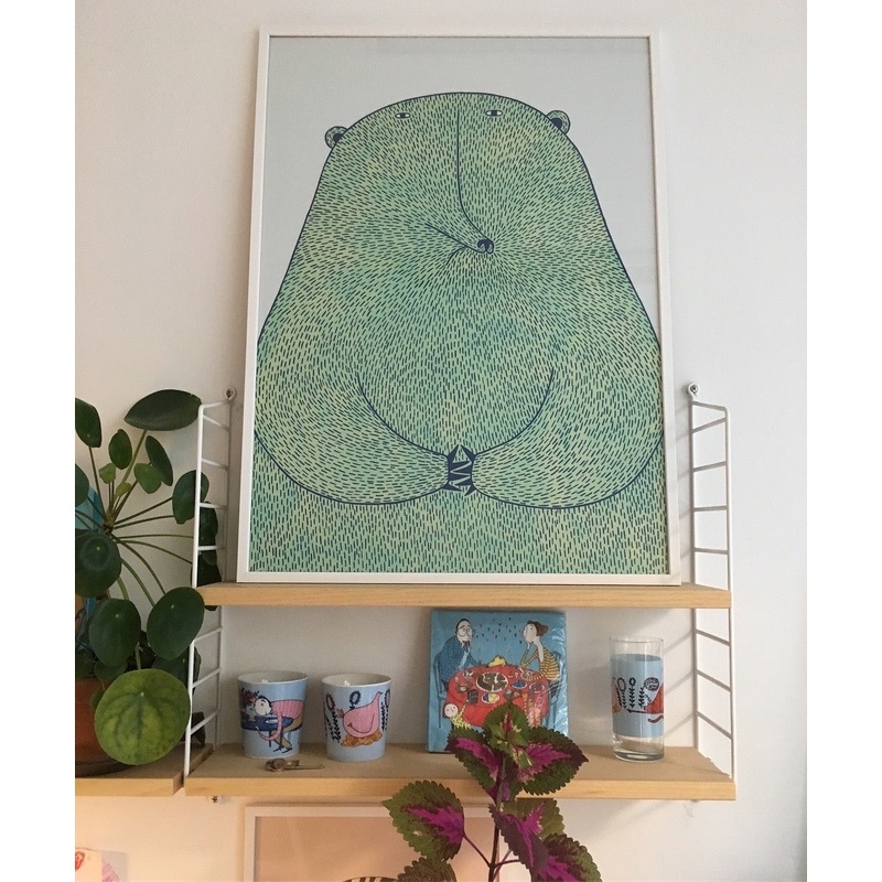 Bear Poster by Mia Nilsson
