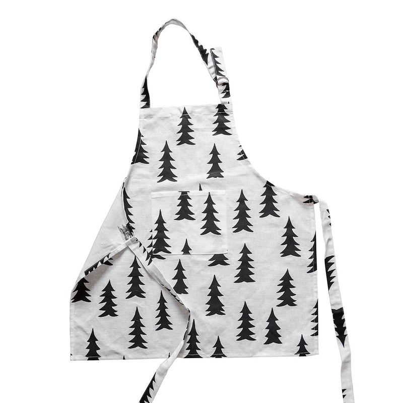 Gran Wax Child Apron in Black/White by Fine Little Day