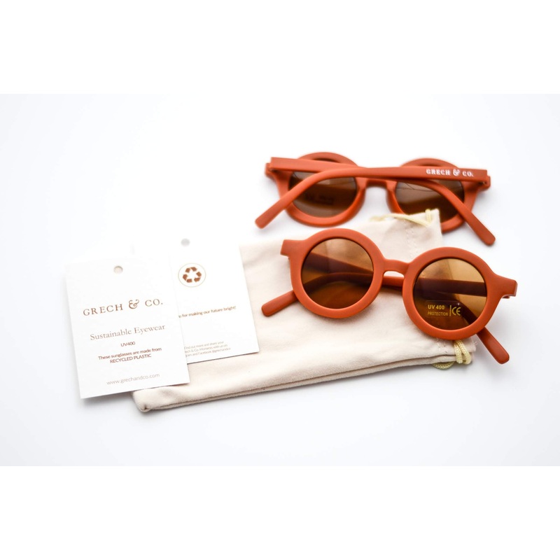Grech & Co. Sustainable Kids Sunglasses with Matte Finish | Rust