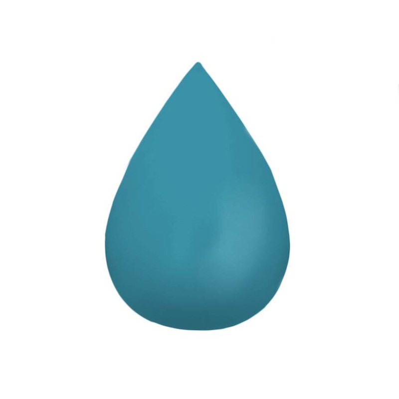 Set of 3 Raindrops Hooks in Petrol Blue by Rose in April