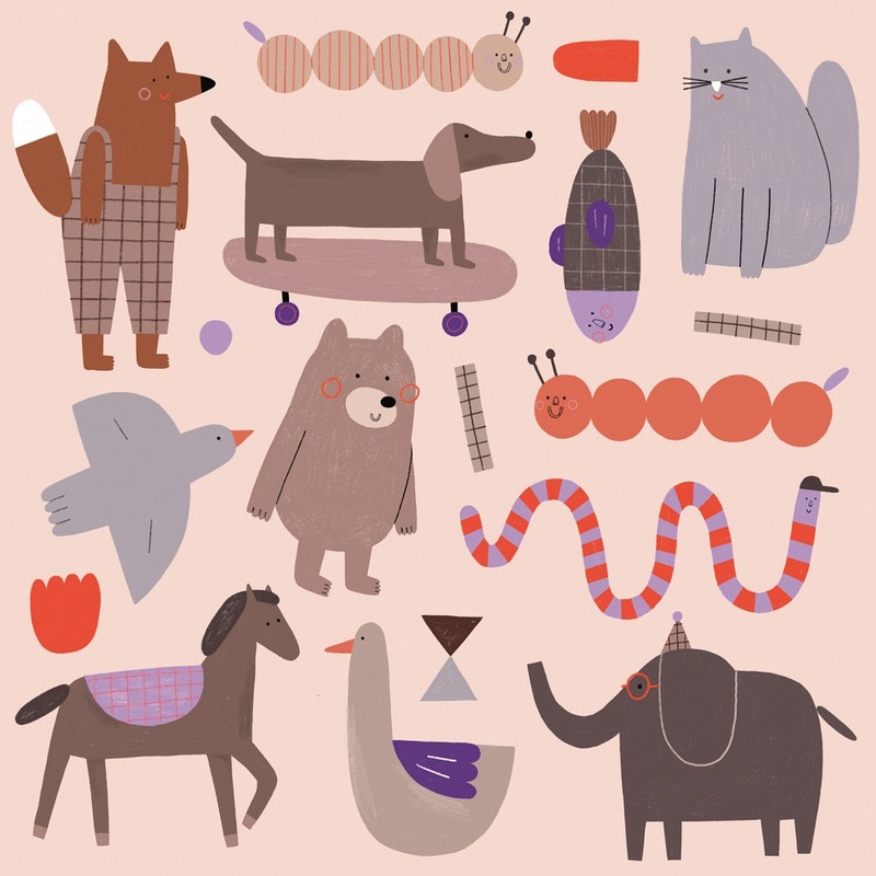 Bear and Friends Tattoo Set