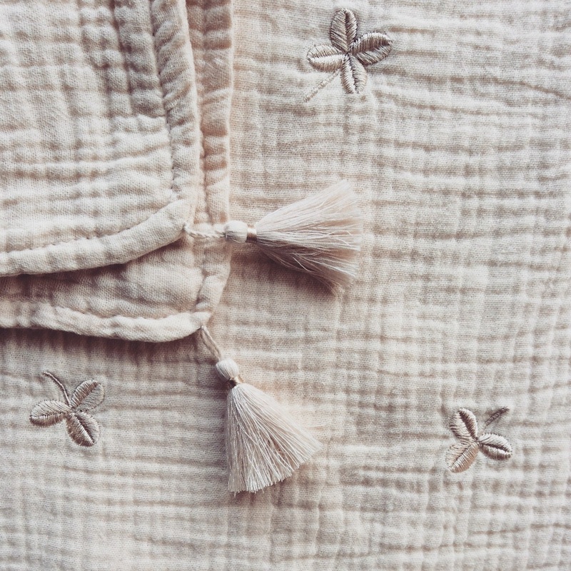 Clover Embroidered Baby Blanket