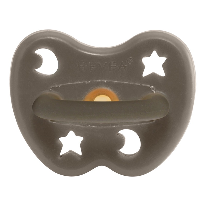 Colourful Pacifier 0-3 mth – Round in Shiitake Grey