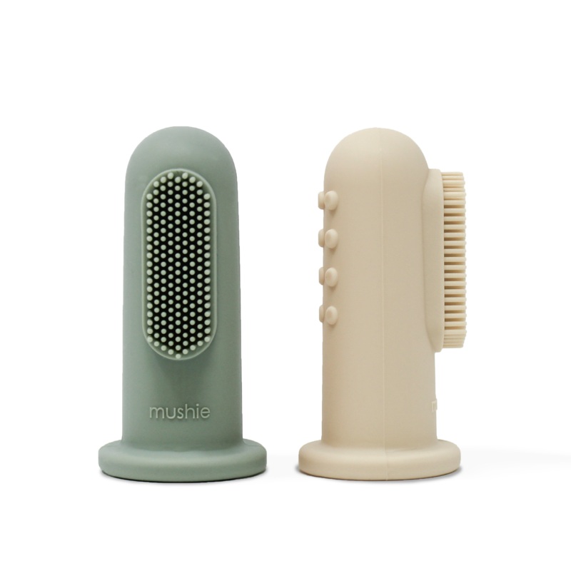 Finger Toothbrush | Cambridge Blue/Shifting Sand