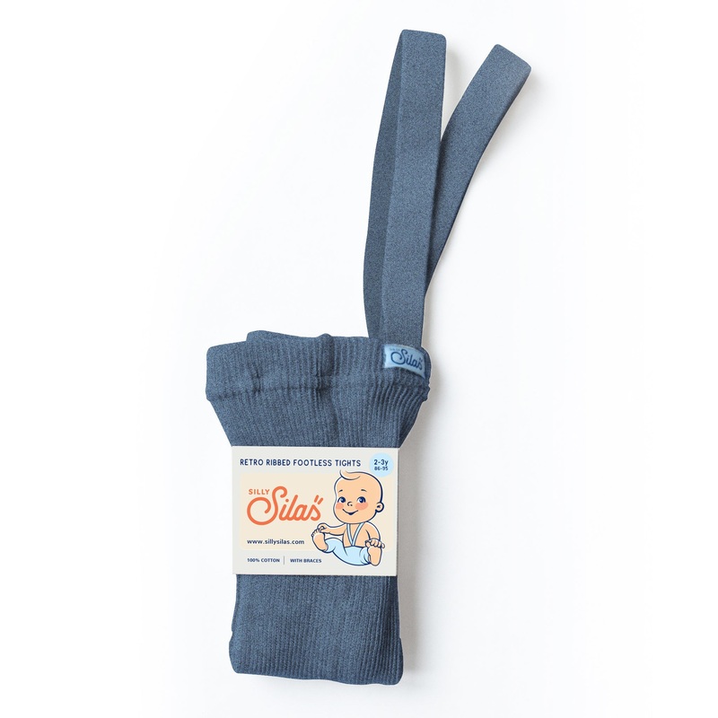 Footless Tights Steel Blue Blend