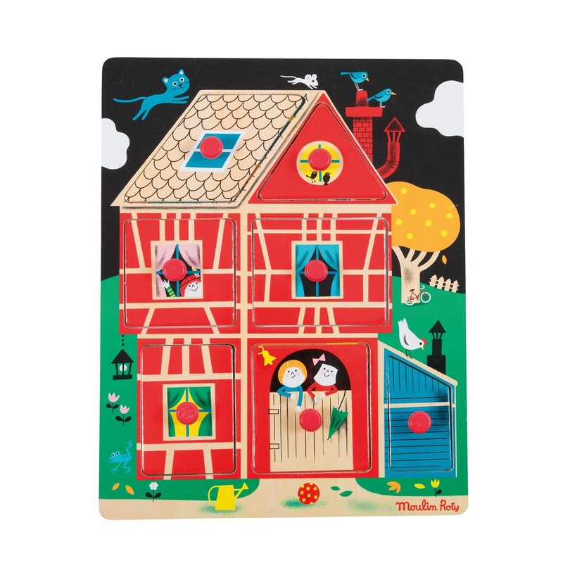 Home Sweet Home Wooden Peg Puzzle