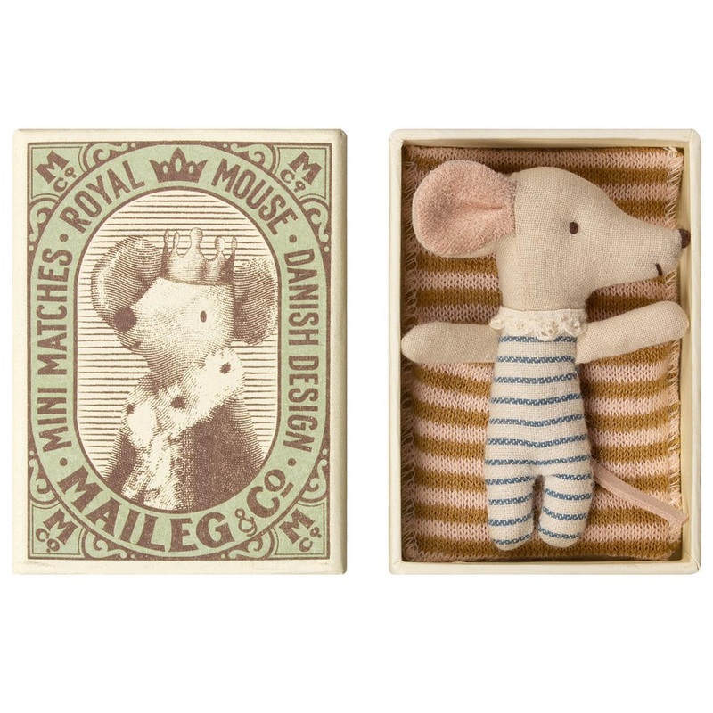 Maileg Baby Boy Mouse with Sleepy/Wakey Eyes in Box