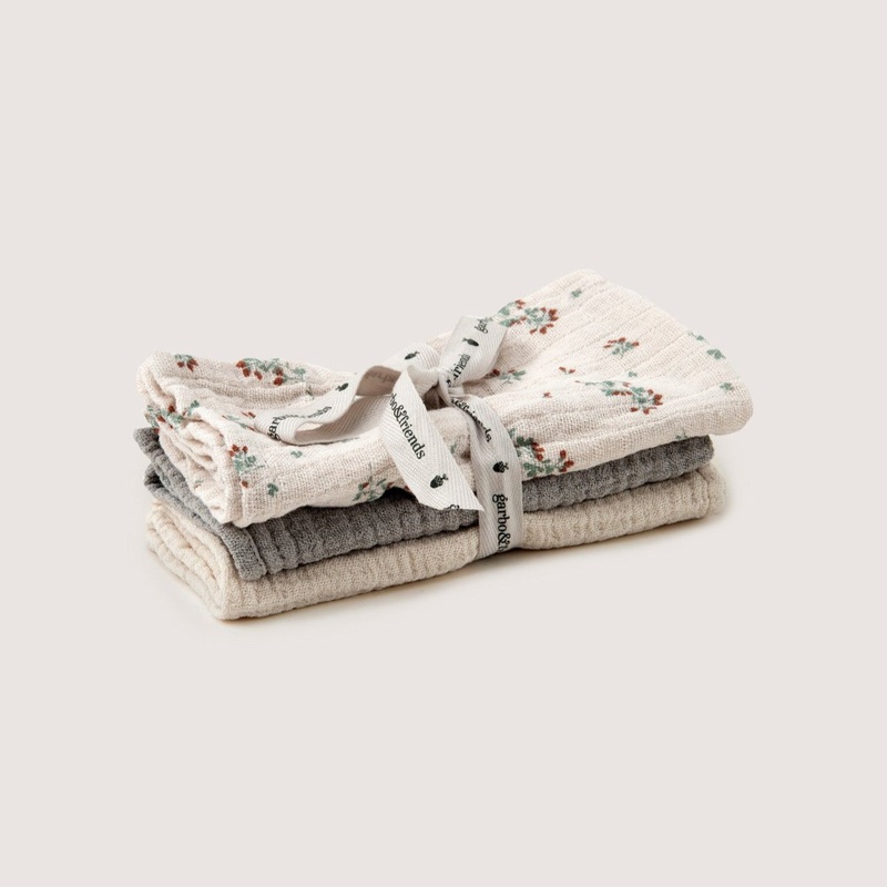 Clover Muslin Burp Cloths