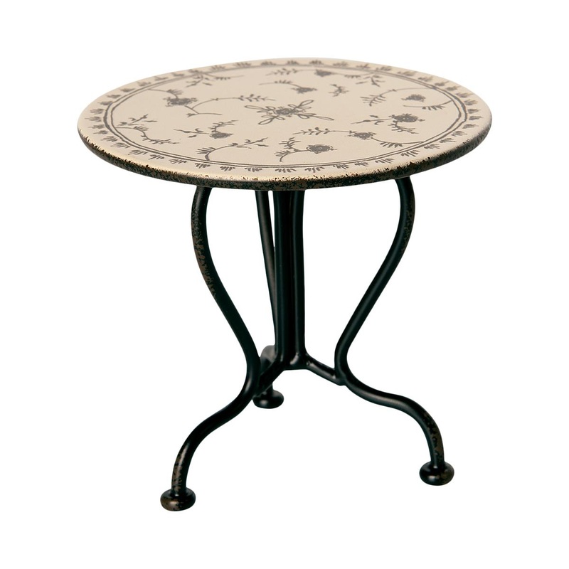 Maileg Micro Vintage Tea Table, Anthracite