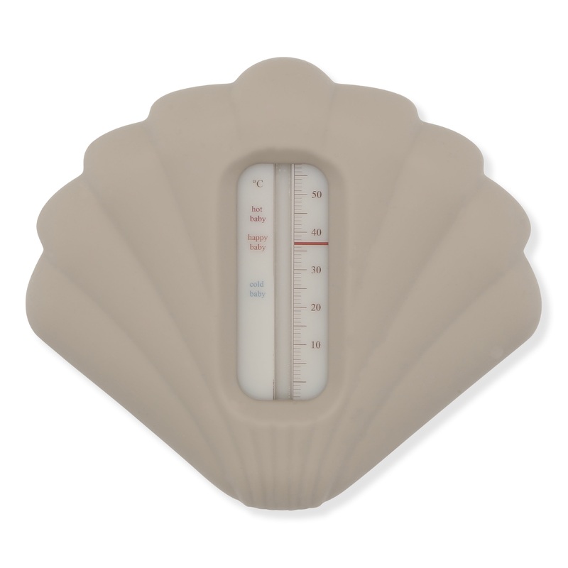 Shell Silicone Bath Thermometer | Warm Grey