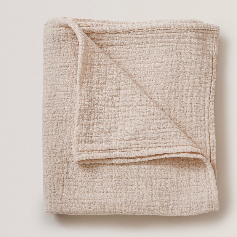 Garbo&Friends Muslin Swaddle Blanket | Eggshell