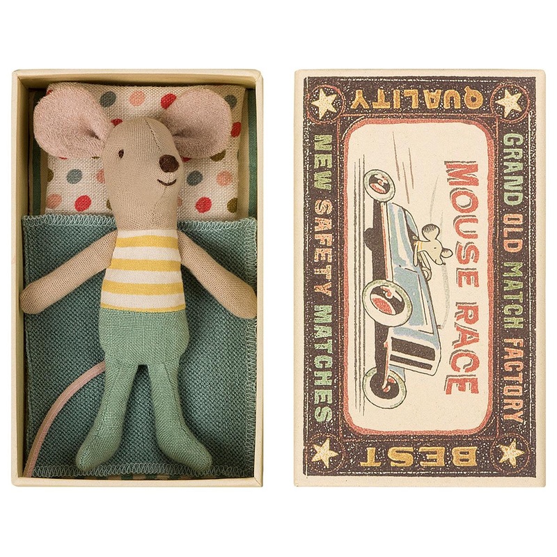 Maileg Little Brother Mouse in Matchbox