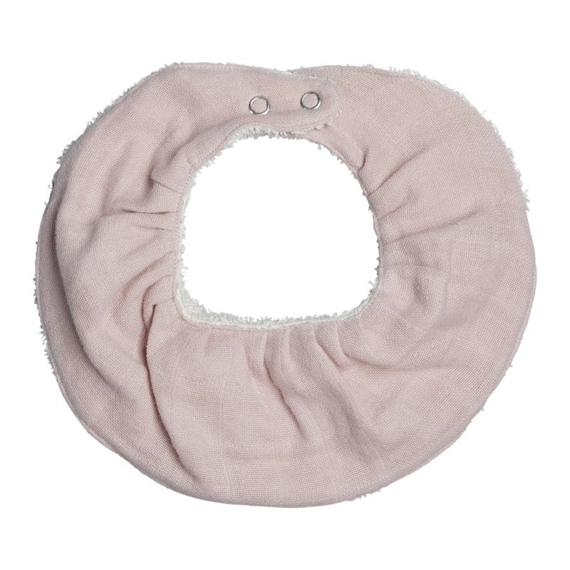 Organic Cotton Ruffle Bib | Mauve