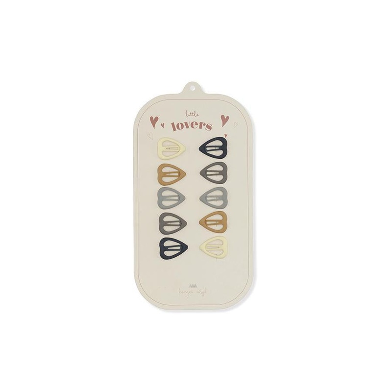 Baby Hair Clips Heart Pack of 10