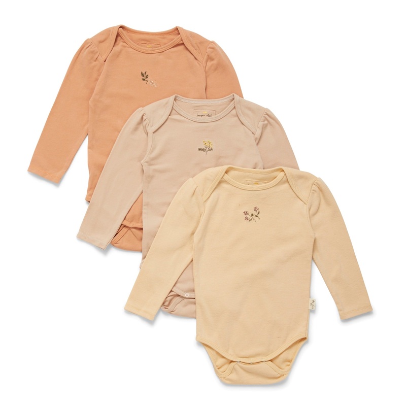 CUE 3 Pack Embroidery Bodysuit | Peach, Moonlight & Mandarin