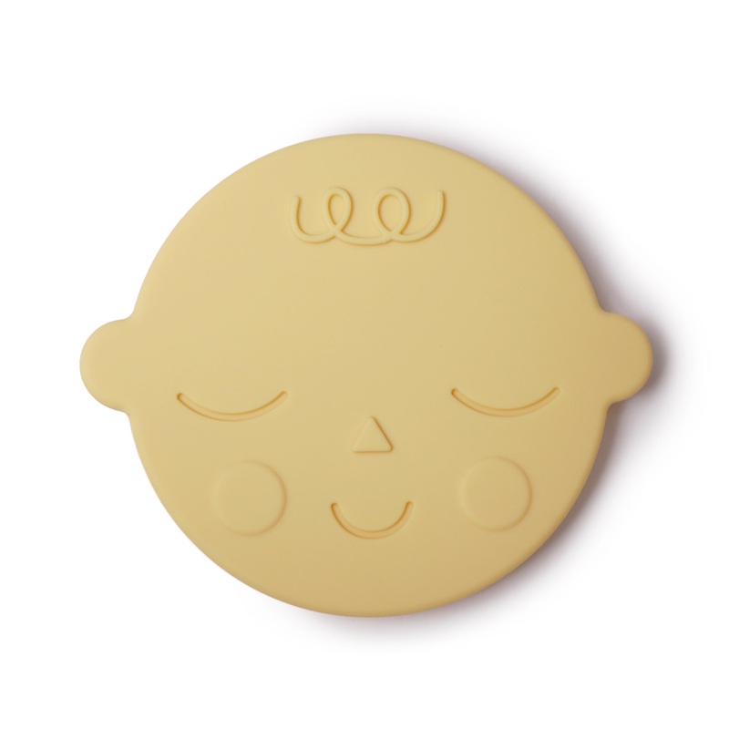 Mushie Face Teether | Banana Cream