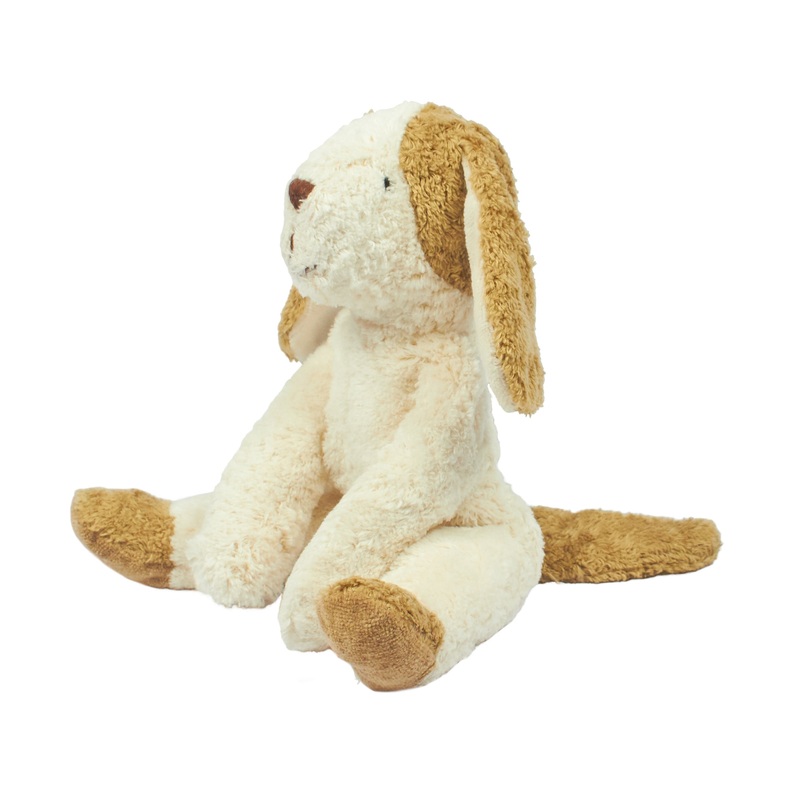 Small Floppy Animal Dog | White & Beige