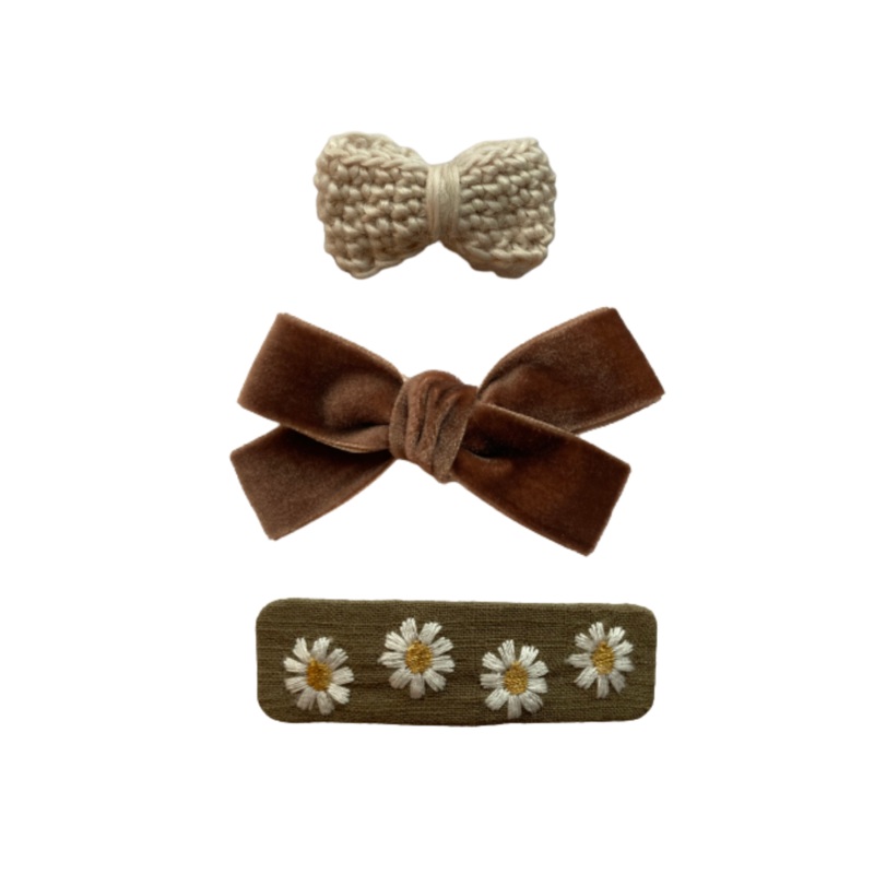 Taupe Hair Clip Set