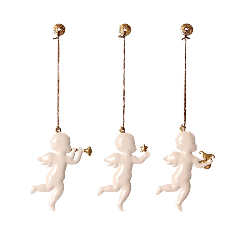 Angel Metal Ornament Set