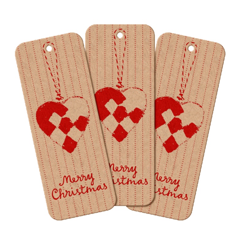 Gift Tags Christmas Heart 15 pcs