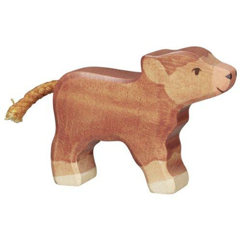 Highland Cattle Wooden Figure
