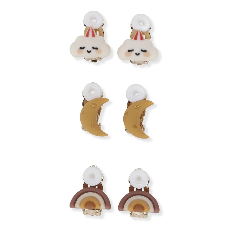 Rainbow Ear Clips Pack of 3