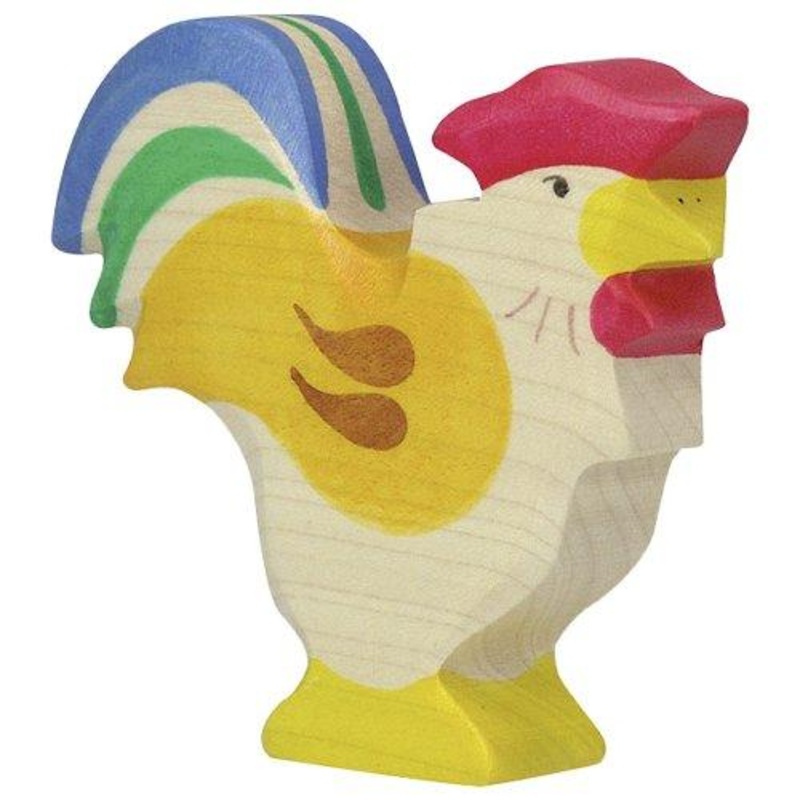 Rooster Wooden Figure