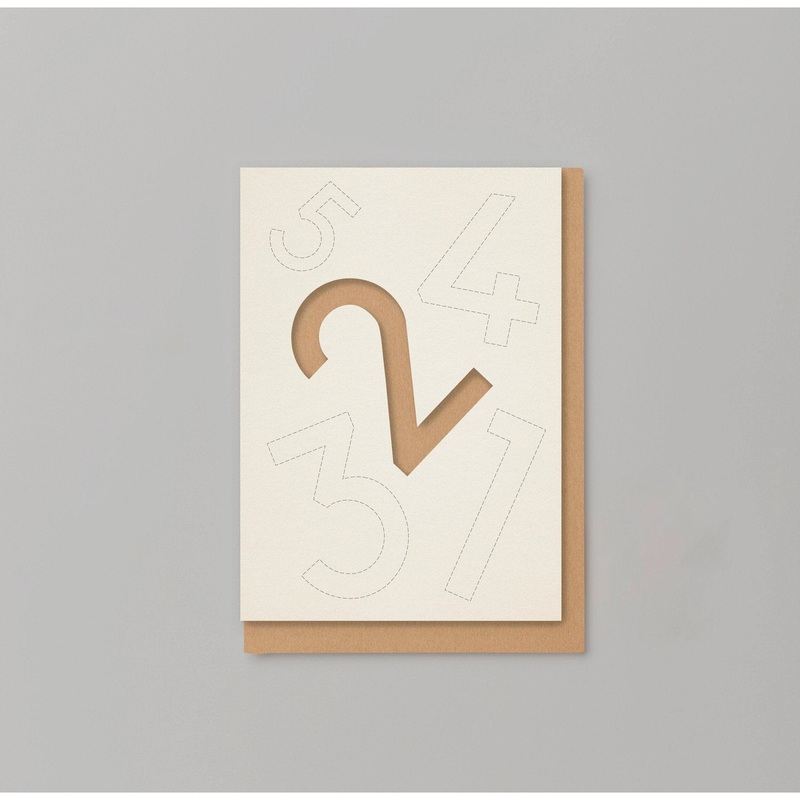 CUTOUT Number Birthday Card | 2