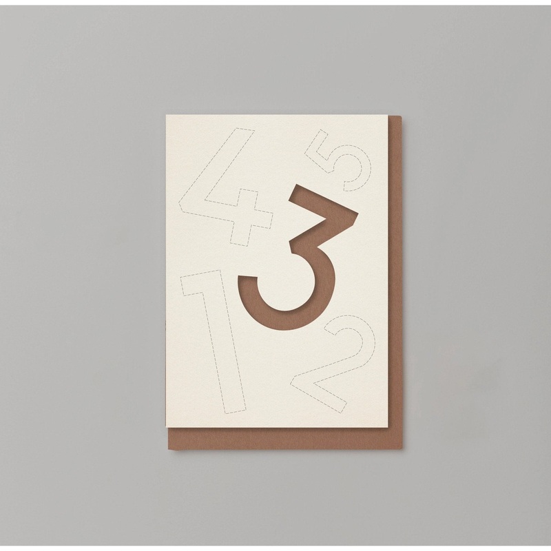 CUTOUT Number Birthday Card | 3