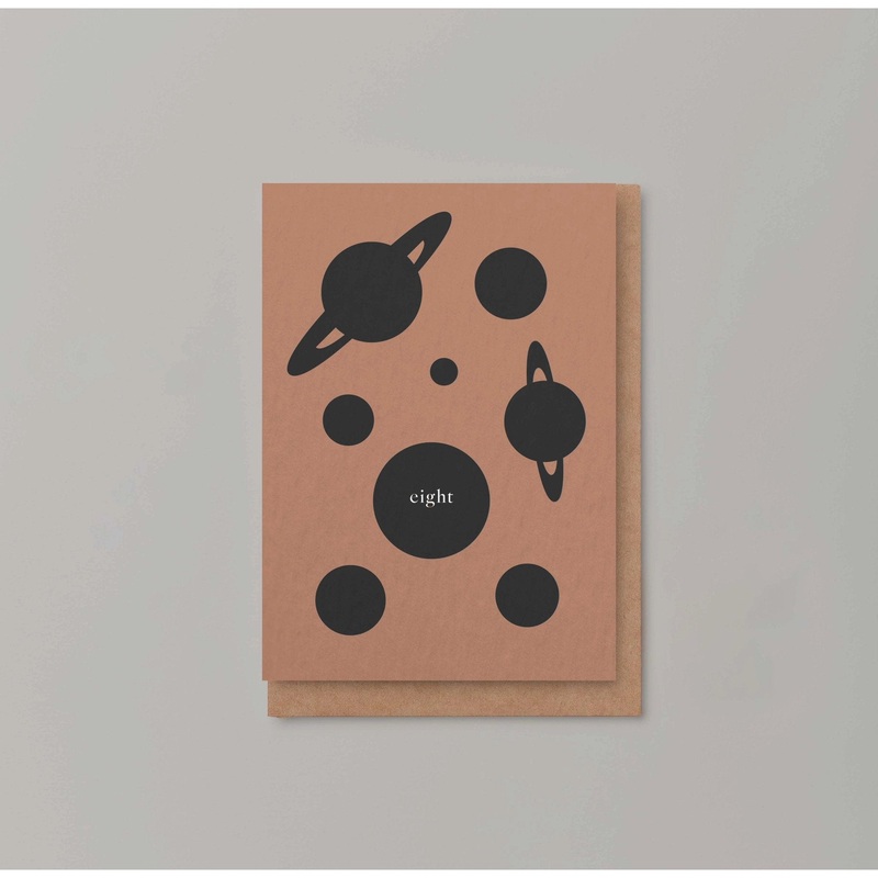 ‘EIGHT’ Space Birthday Card