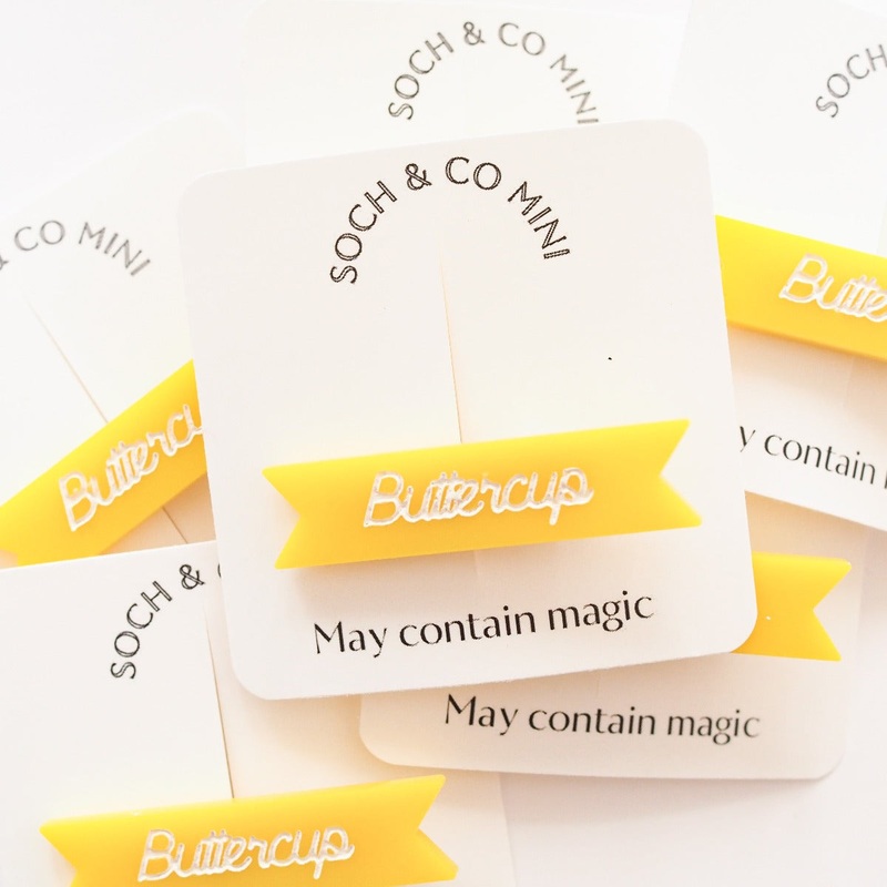 Buttercup Acrylic Hair Clip | Lemon Bon Bon