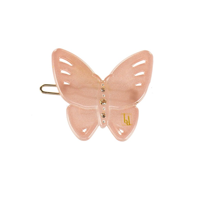 Butterfly Hair Clip in Pink by Bon Dep