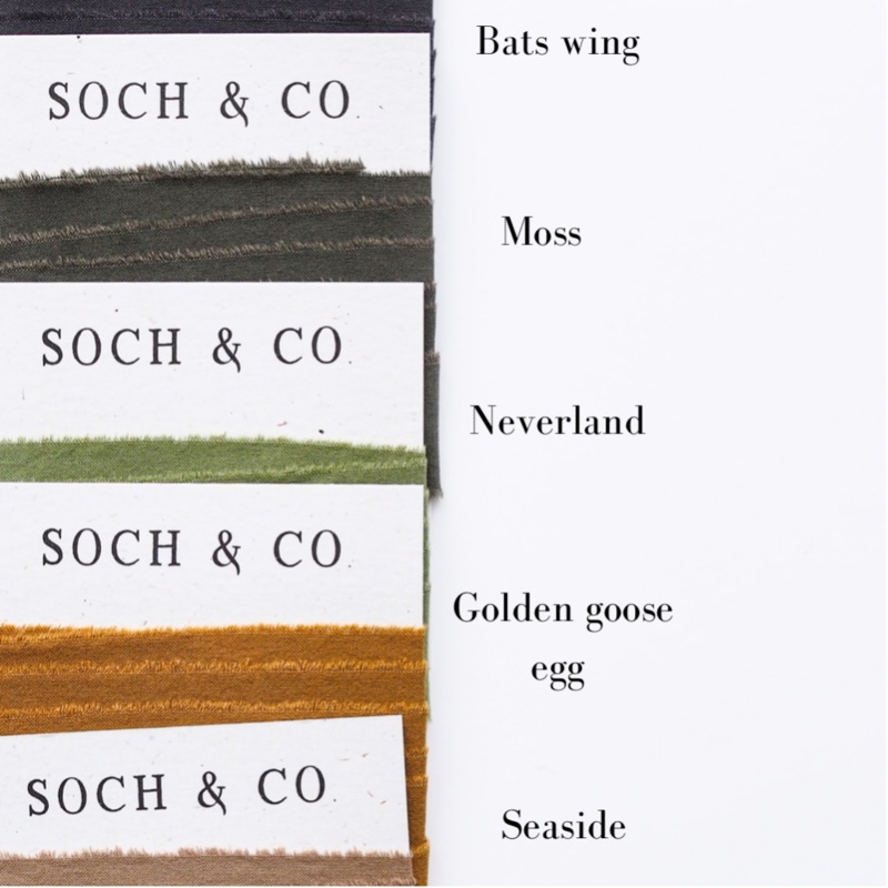 Hand Frayed Ribbon | Moss