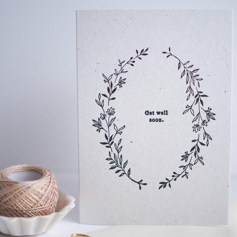 Letterpressed Card | Get well soon
