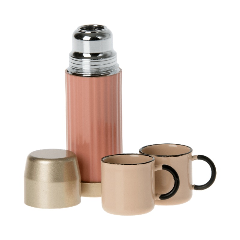 Maileg Thermos and Cups | Soft Coral